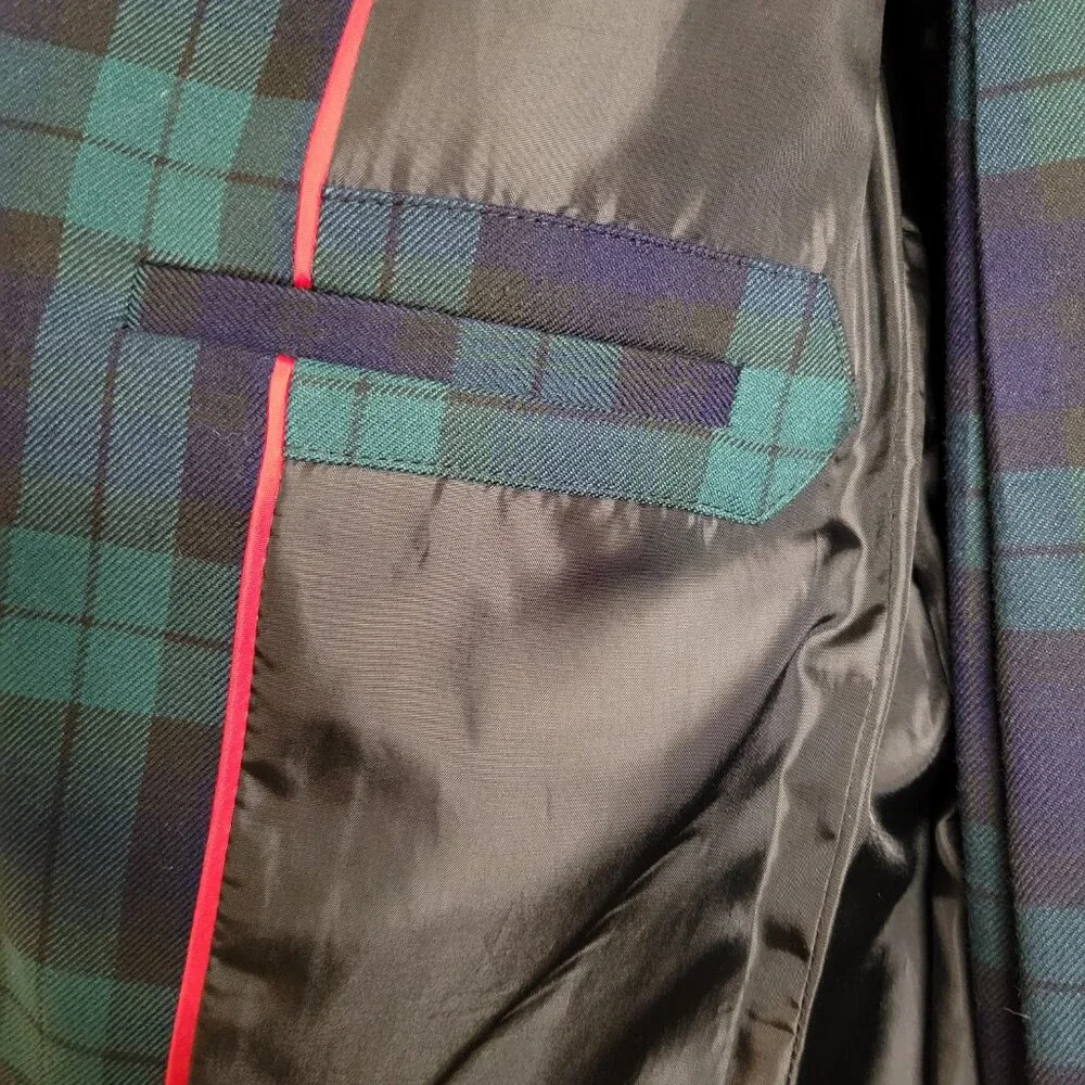 Tommy Hilfiger Plaid Blazer Sz 10 Boss Lady Vibe - Picture 11 of 14